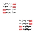 thumbnail image 4 of Wisewang 4Pcs Car Door Handle Sticker Decal 3D Auto Stickers Wrap Decor Letters Pattern Black 2Set, 4 of 6