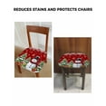 thumbnail image 6 of Red Christmas Chair Seat Covers for Dining Room Stretch Chair Seat Covers Set of 1, Xmas Snowman Tree Snowflake Balls Chair Seat Protector Cushion Slipcovers for Kitchen Restaurant Office, 6 of 6