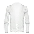 thumbnail image 6 of Mesh Tops for Men Casual V-Neck Long Sleeve Button Down Duster Cardigan for Summer Beach Holiday, 6 of 6