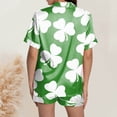 thumbnail image 5 of Women's Pajama Sets Trendy St Patrick'S Day Short Sleeve Top And Shorts Sleepwear,Green,L, 5 of 5