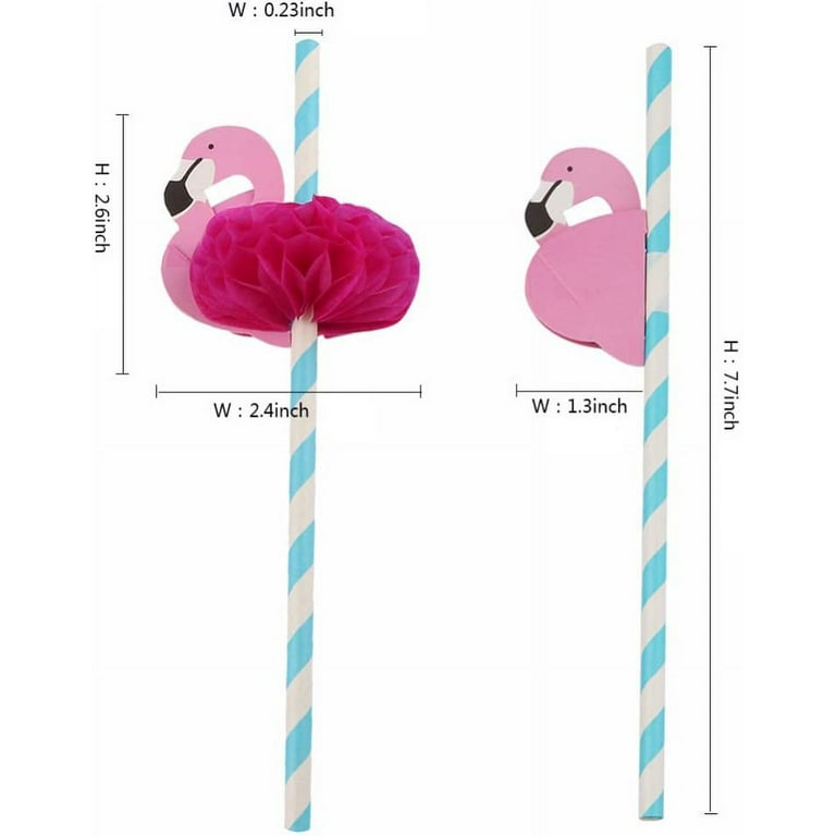 Flamingo GLASS STRAW - Boba Straws, Glass Straws