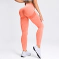 thumbnail image 3 of Karoyedx Soft Leggings for Women's High Waisted Leggings Yoga Pants Workout Running Stretchy Seamless Legging Orange Size,S, 3 of 5