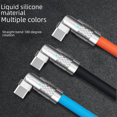 thumbnail image 2 of Cable de carga tipo C Cable de datos de carga rápida para teléfono móvil Android Codo de aleación de zinc Cable de datos giratorio de 180 grados, 2 of 4