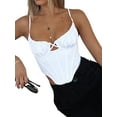 thumbnail image 2 of Liacowi Women Sexy Corset Crop Tops Push Up Bustier Boned Top Spaghetti Strap Slim Bodycon Cami Top Party Streetwear, 2 of 5