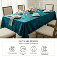 thumbnail image 4 of AK TRADING CO. Lush Panne Velvet Tablecloth - 60 x 102 Inch Rectangular Table Cover  Great for Buffet Table, Parties, Holiday Dinner, Wedding & Baby Shower - Teal Blue, 4 of 17
