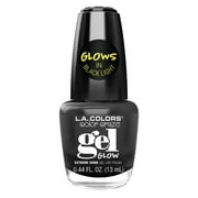 L.A. COLORS Glows Color Craze Gel Nail Polish, Black