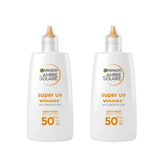 Garnier Ambre Solaire Super UV Vitamin C Facial SPF50  Cream 40ml 2 Pack