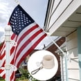 thumbnail image 3 of Pebbuoy 2Pcs/Set Flag Pole Clips 360-degree Rotating Flagpole Rings Wind-resistant Flagpole Buckle Tangle-Free Swivel Weatherproof Flagpole Buckles for 2X3 3X5 4X6 Flags, 3 of 7