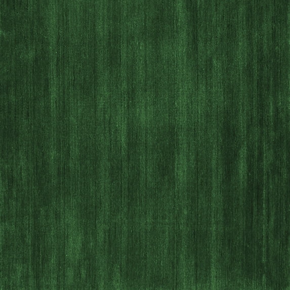 Ahgly Company Indoor Square Abstract Emerald Green Contemporary Area Rugs, 5' Square