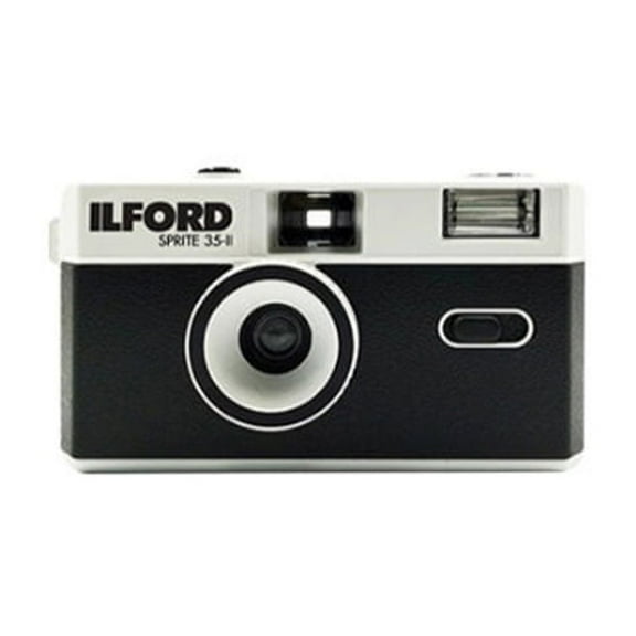 Ilford Sprite 35-II Reusable/Reloadable 35mm Analog Film Camera (Black & Silver)