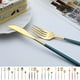 thumbnail image 4 of 4PCS Juego de cubiertos de acero inoxidable - Oro Diseño Europeo - Steak Tenedor Cuchara Cocina Comedor, 4 of 5