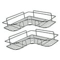 thumbnail image 2 of Corner Shelf Iron Holder Triangular Storage Rack Hole Free Installation for Bathroom Kitchen, 2 of 12