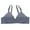 Blue, variant on Side Folded Full Coverage Wireless Bra for Women Soft Lightweight Support Minimizer with Wide Band L Size Black