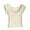 Beige, variant on Cap Sleeve Tops for Women Trendy Summer Crew Neck Slim Fitted Shirts Solid Color Basic Tee Soft Comfy Clothes (XL, White)