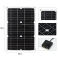 thumbnail image 2 of 18W Solar Panel Kit Double Port USB hors Module Monocristallin de Grille avec SAE Kits de Câbles de Connexion, 2 of 7