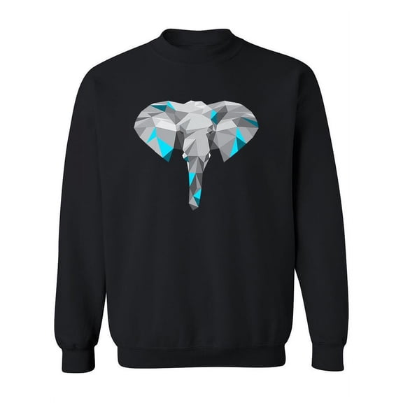 Polygonal Elephant  Sweatshirt Women -Image by Shutterstock, Female x-Large