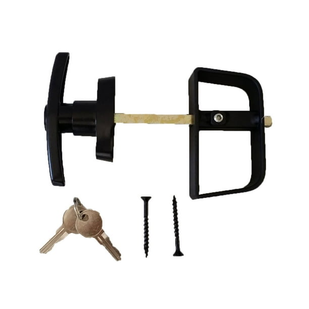 Shed Windows and More THandle Lock Set 61/2" Black Shed Door Hardware