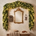 thumbnail image 3 of 8.9 Ft Artificial Christmas Garland, Pre-Lit Norfolk Pine Faux Greenery Garland for Holiday Mantel, Staircase, Table, Wall, Indoor Outdoor Home Decor, 3 of 9