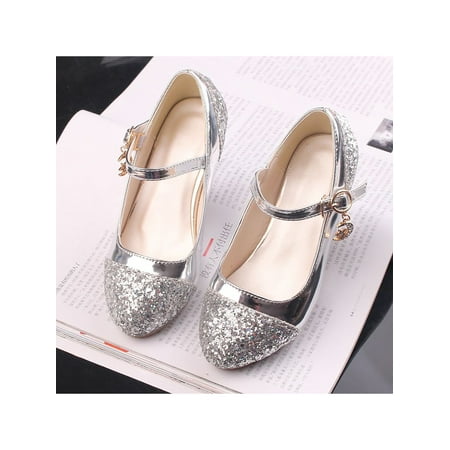 

Difumos Girls Fashion Low Top Pumps Nonslip Dress Shoe Dance Shoes Dancing Comfortable Chunky Heel Mary Jane