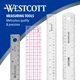 thumbnail image 5 of Regla Westcott acrílica transparente de 30 cm resistente a rayones, 5 of 9