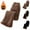 Khaki, variant on ATOGUTA Girls Flared Jeggings Fleece Corduroy Pant Fall Winter Bell Bottoms Trousers with Pockets Size 5T-15, Black