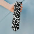 thumbnail image 2 of Artistic Natural Floral Men's Necktie - Earthy Boho Satin Tie for Wedding & Business, 2 of 5
