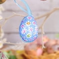 thumbnail image 4 of Twfbrm 3 Pcs Easter Eggs Ornaments, Easter Decorations 2 inch Floral Plastic Easter Hanging Egg with Ropes, Easter Basket Stuffers Handmade Farmhouse Decorative Eggs Baubles for Tree Party Home, 4 of 6