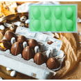 thumbnail image 7 of Silicone Egg Molds, 8 Cavity Easter Egg Molds for Chocolate, Food-grade Half Eggs Shape Silicone Mold for Easter Cake Decorating Diy Baking Peanut Butter Candy Soap Wax Blue, 7 of 7