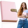 thumbnail image 2 of Lined Journal Notebook,PU Leather Hardcover Notebooks,A5 Lined Notebook with Magnetic Closure,100 Sheets/200 Pages Daily Journals,Ruled Journals Notebooks for Work, Writing, Note Taking, 2 of 7