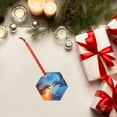 thumbnail image 6 of Hirioo Red And Blue Fire Dragon A for Acrylic Christmas Pendant Hanging Christmas Tree Ornaments, Car, Home, Office Gift Decor-Hexagon, 6 of 7