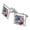 Silver, variant on Deer USA Flag American Traditions Hunting Square Cufflink Set - Silver or Gold
