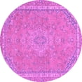 thumbnail image 1 of Ahgly Company Indoor Round Abstract Purple Modern Area Rugs, 3' Round, 1 of 4