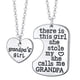 thumbnail image 2 of Collar colgante,Conjunto de collar de acero inoxidable para padre e hija,Collar con colgante de corazón de papá y niña Colgante de corazón,Joyas para niñas Regalos para madres y padres de, 2 of 8