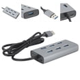 thumbnail image 4 of 7-Port 5Gbps USB Hub, Aluminum Alloy USB 3.0 Docking Station, For Laptop Desktop PC Computer, Plug And Play, 4 of 8
