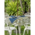 thumbnail image 2 of Outdoor Tablecloth with Umbrella Hole and Zipper, Christmas Green Round Table Cloth 60 Inch Waterproof Tablecloth, Xmas Winter Snowflakes New Year Holiday Picnic Table Cover for Patio Camping, 2 of 7