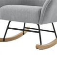 thumbnail image 7 of Cru Linen Rocking Armchair, Grey, 7 of 7