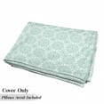 thumbnail image 5 of Oriental Floor Pillow Lounger Cover, Mandala Oriental Image with Ivy Swirl Lace Like Detailed Art Print, Nap Mat Printed Fabric Case for 5 Pillows, 88" x 27", Aqua and White, by Ambesonne, 5 of 5