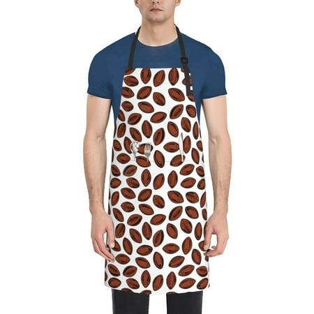 

Rateoe Coffee Rugby Aprons with Pocket Men Womens Aprons Waterproof Adjustable Cooking Aprons for Kitchen Gardening and Salon