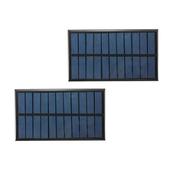 Treedix 2pcs 5.5V 1.6W Polysilicon Solar Panel Glue Solar Cell Battery Charger DIY Solar Product Mini Small Solar Panel Module Kit Polycrystalline Silicon Encapsulated in Waterproof Resin (1.6W)