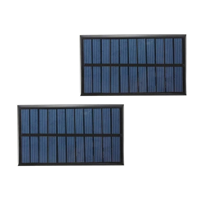 Treedix 2pcs 5.5V 1.6W Polysilicon Solar Panel Glue Solar Cell Battery Charger DIY Solar Product Mini Small Solar Panel Module Kit Polycrystalline Silicon Encapsulated in Waterproof Resin (1.6W)
