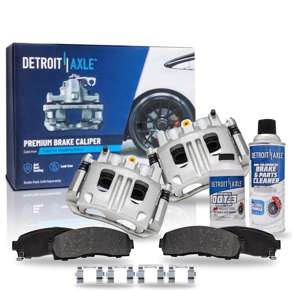 Detroit Axle - Front Brake Kit for Ford Ranger Explorer Sport Trac B2300 B3000 B4000 Mercury Mountaineer, Disc Brake Calipers Ceramic Brake Pads Replacement