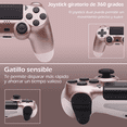 thumbnail image 3 of Controlador inalámbrico para P4, joystick de juego remoto compatible con P-4/P-4 Slim/P-4 Pro/PC, rosa dorado, 3 of 8