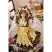 Lynn F 1/4 BJD Lolita Doll - Poseable Bariy Body Full Set Yellow Fashion Dolls