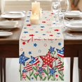 thumbnail image 3 of Table Runners 90 Inches Long Dress Scarves, Independence Day Farmhouse Coffee/Dining/Kitchen Table Runner for Living Room, 4th of July Striped Stars Patriotic Burlap 13x90 Inch, 3 of 9