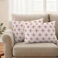 thumbnail image 2 of White Boho Geometric Outdoor Waterproof Pillow Covers, Modern Simple Aztec Ethnic Pattern Decorative Rectangle Throw Pillowcase Sofa Cushion Sham for Patio/Couch/Chair, 20"x12" 2 Pack, 2 of 8