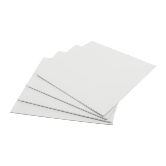 Masteelf 4pcs Artist Canvas Panel Boards 20x20cm Size Art Painting Board (White）