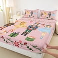 thumbnail image 3 of Homewish Cartoon Nutcracker Soldier Full Size Sheets，Merry Christmas Bed Sheets,Kawaii Ballet Girl Sheet Sets For Teens,Ultra Soft Home Decor,4pcs, 3 of 7