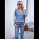 thumbnail image 5 of Camisas de Larga para Mujer, Blusas Informales de Negocios con Cuello en V, Camisetas de Moda para Otoño 2025. Ropa. Azul XXL, 5 of 10