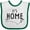 White and Green, variant on Inktastic It's Home- State of North Carolina Outline Boys or Girls Baby Bib