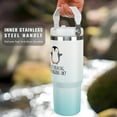 thumbnail image 4 of 30 oz Penguin Tumbler with Handle and Flip Straw, Vacuum Insulated Water Bottle Stainless Steel, Leak Proof Travel Coffee Mug Gifts for Penguin Lover,Cute Cup for Home Office Car Outdoors Sports, 4 of 6